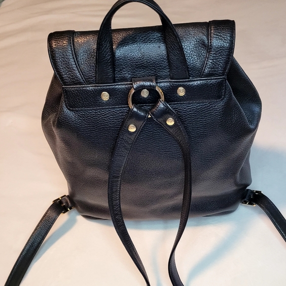 MCM Mini Backpack, ⚫️ Black Leather with Gold Studs main image 6